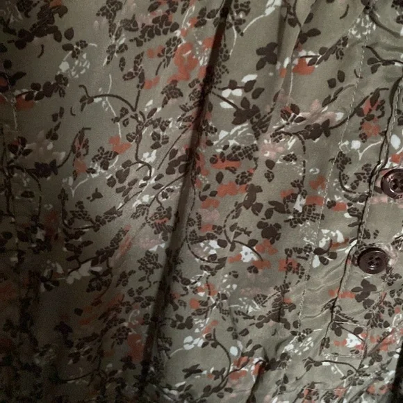 Floral Print Dress with Brown Accents - Picture 3 of 3